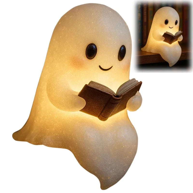 Ghost Reading LED Night Light Halloween Desk Decor