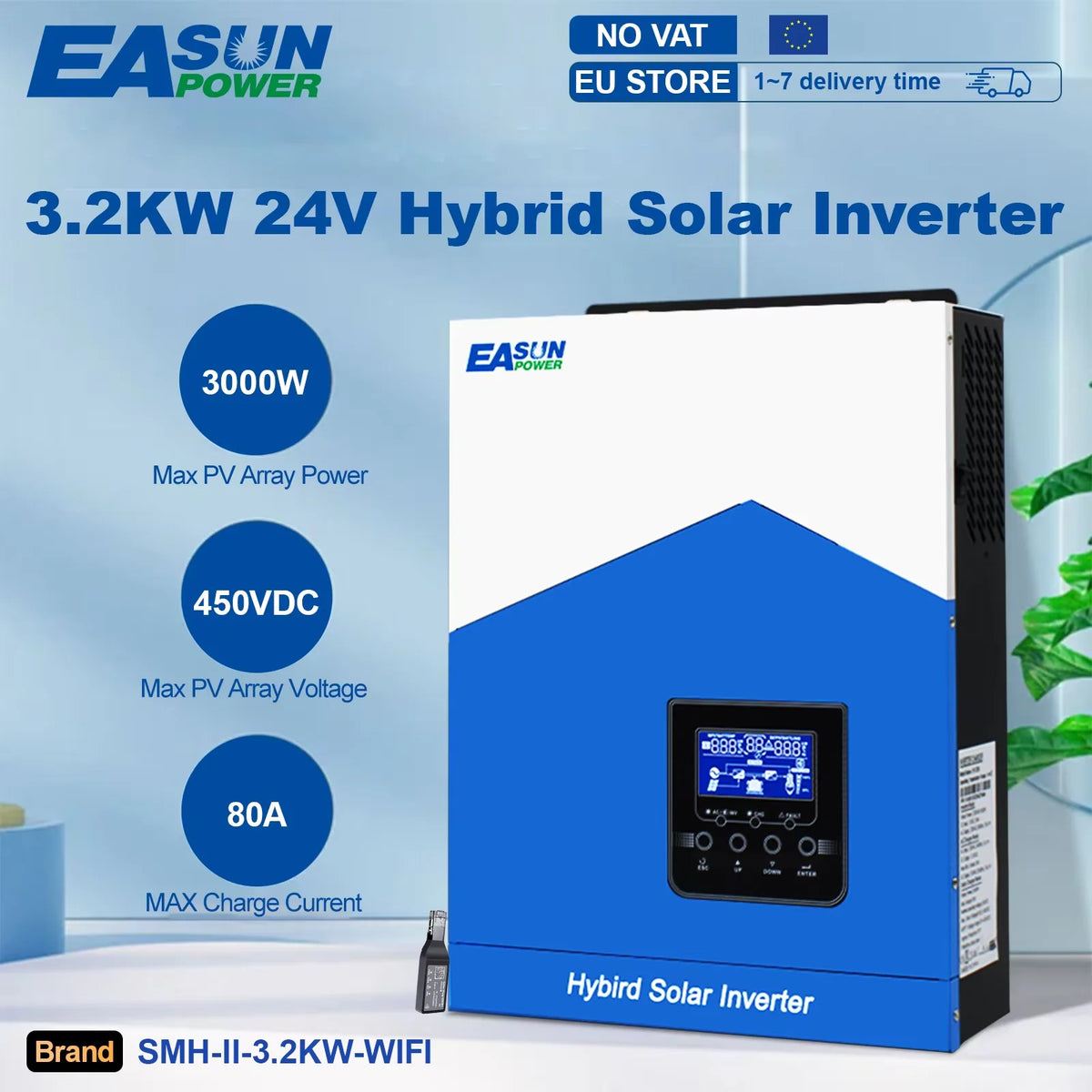 Hybrid MPPT Solar Inverter Charger 3.6KW Pure Sine Wave