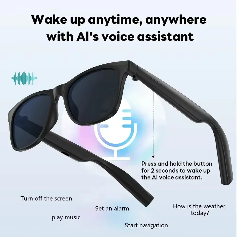 Bluetooth Smart Glasses With Camera – AI Translator & Calls