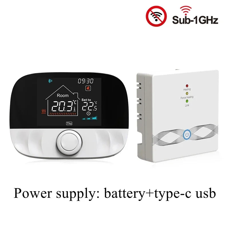 No WiFi(White) Color WiFi RF Smart Thermostat For Boiler And Electric Heating