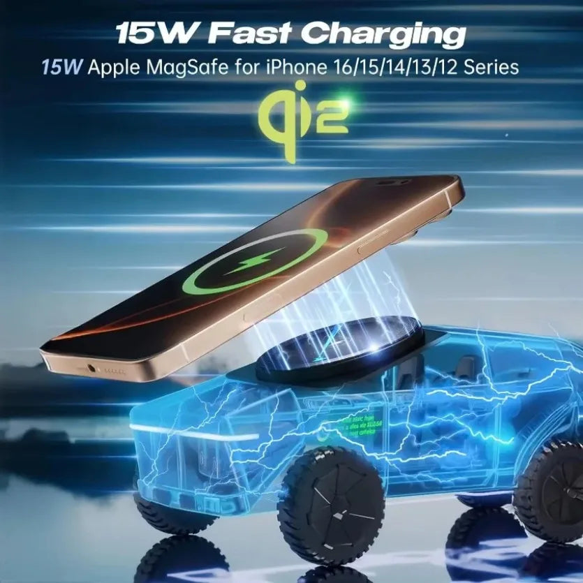 3-in-1 Magnetic Wireless Charging Stand for Phone, Watch & Pods