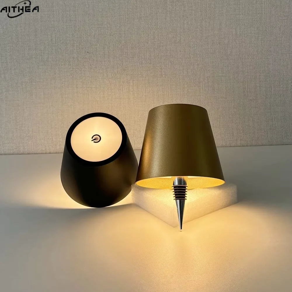 Rechargeable LED Bottle Table Lamp Touch Dimmable