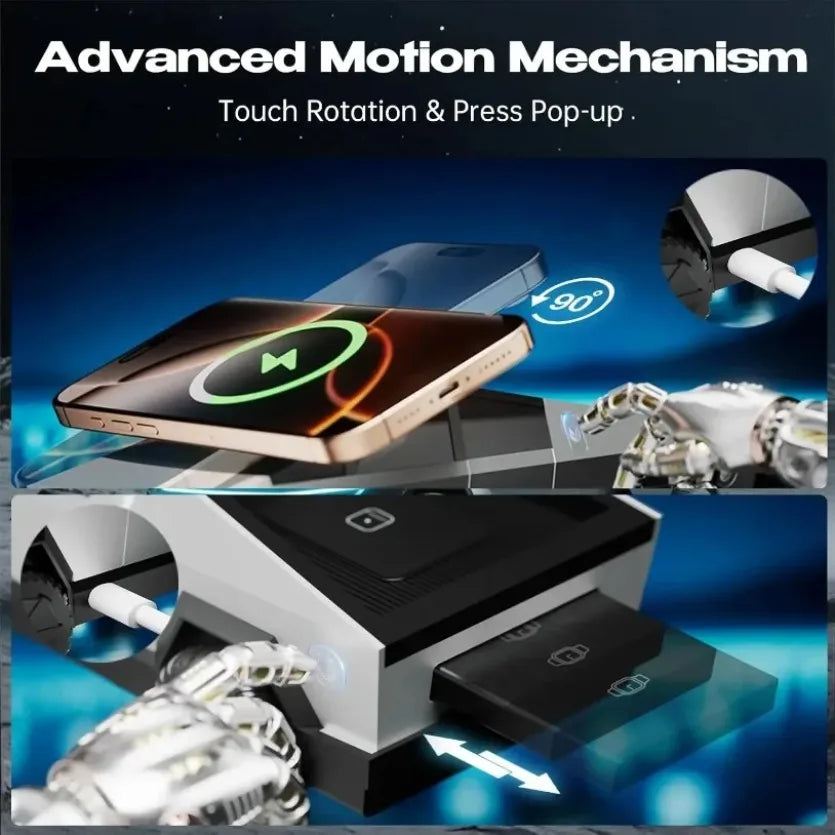 3-in-1 Magnetic Wireless Charging Stand for Phone, Watch & Pods