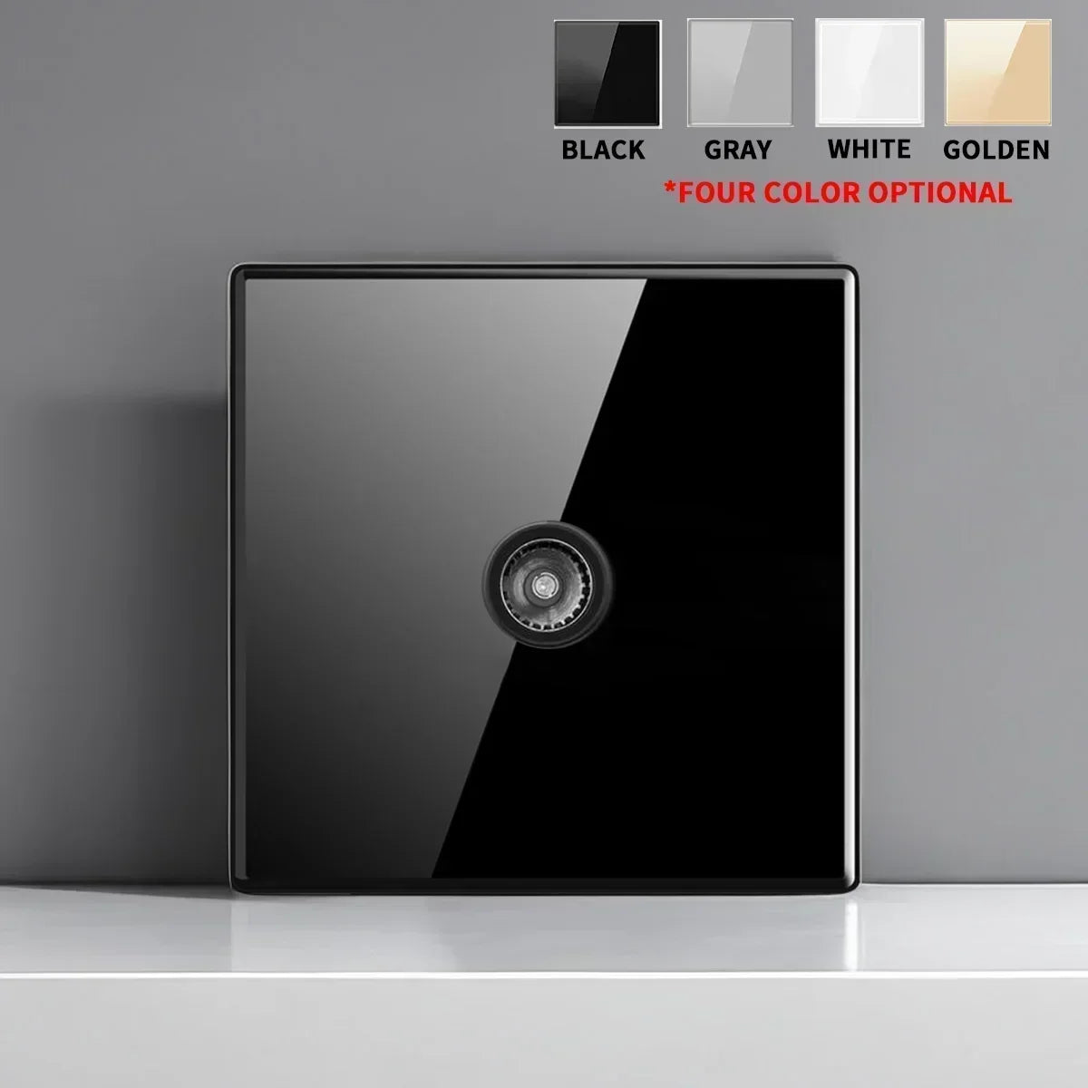 TV socket Color Tempered Glass Wall Switch Socket with Indicator Light